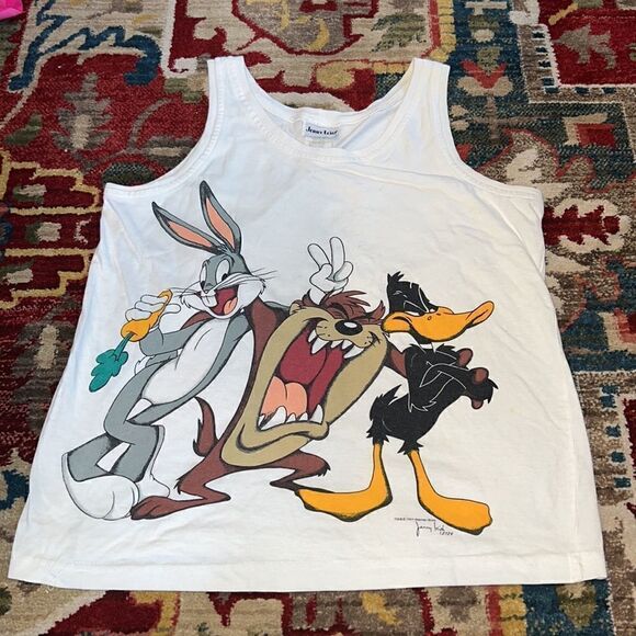 Jerry Leigh Vintage Looney Tunes tank Bugs & Daffy Tasmanian Devil - Picture 8 of 10